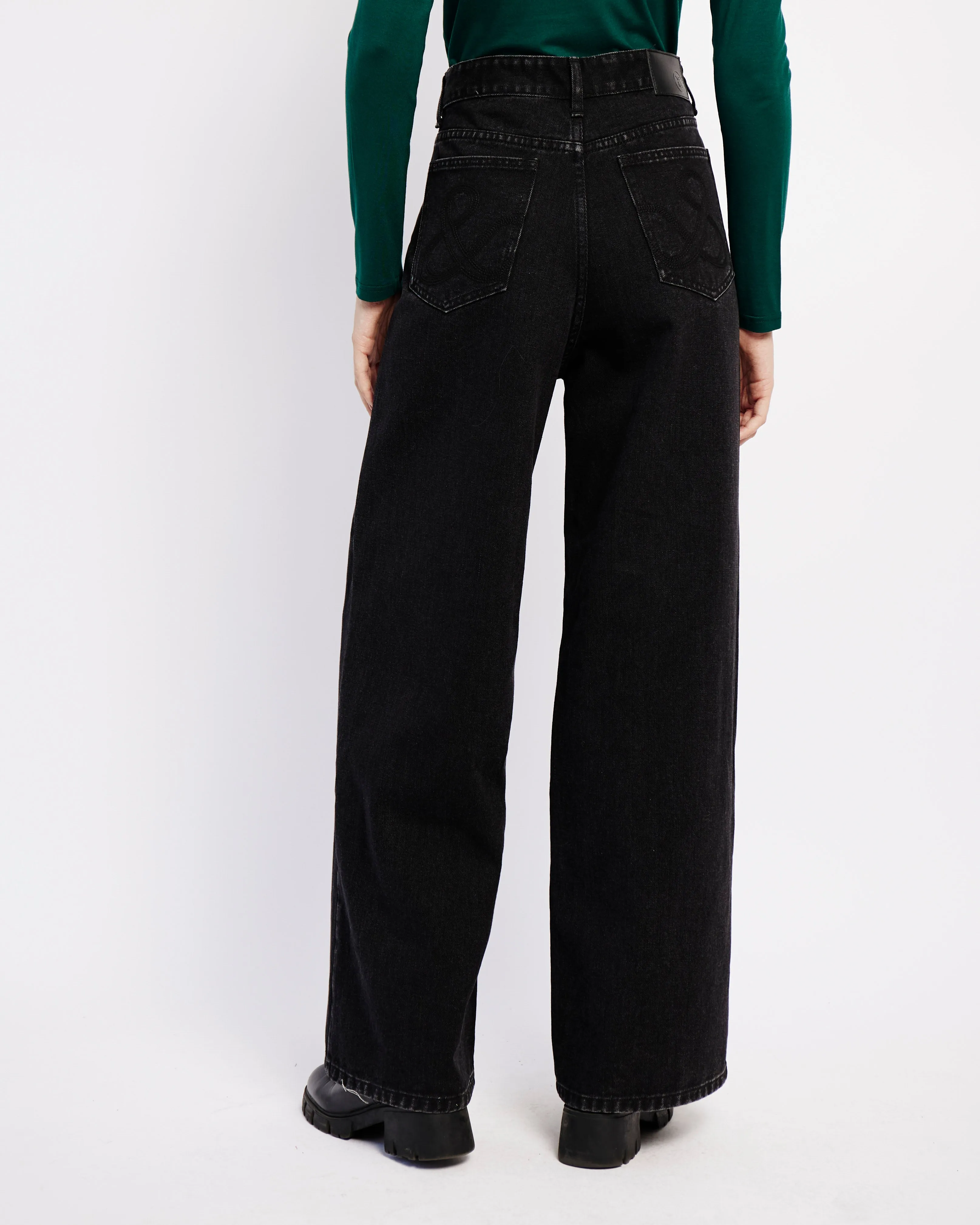 Adjustable Waist Jean in Black