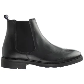 Armani Jeans Black Leather Womens Boots