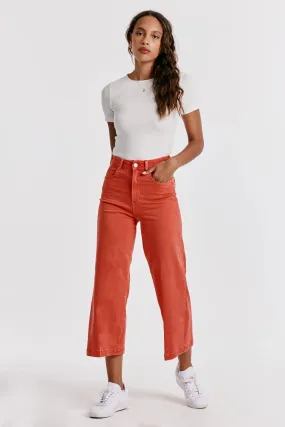 Audrey Super High Rise Cropped Wide Leg Jeans