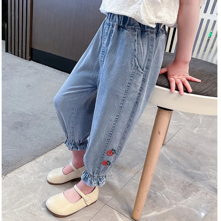 Baby Kid Girls Fruit Pants Jeans