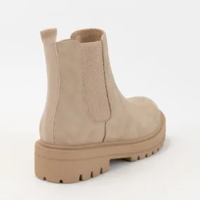 Brooklyn Boots - Beige Suede