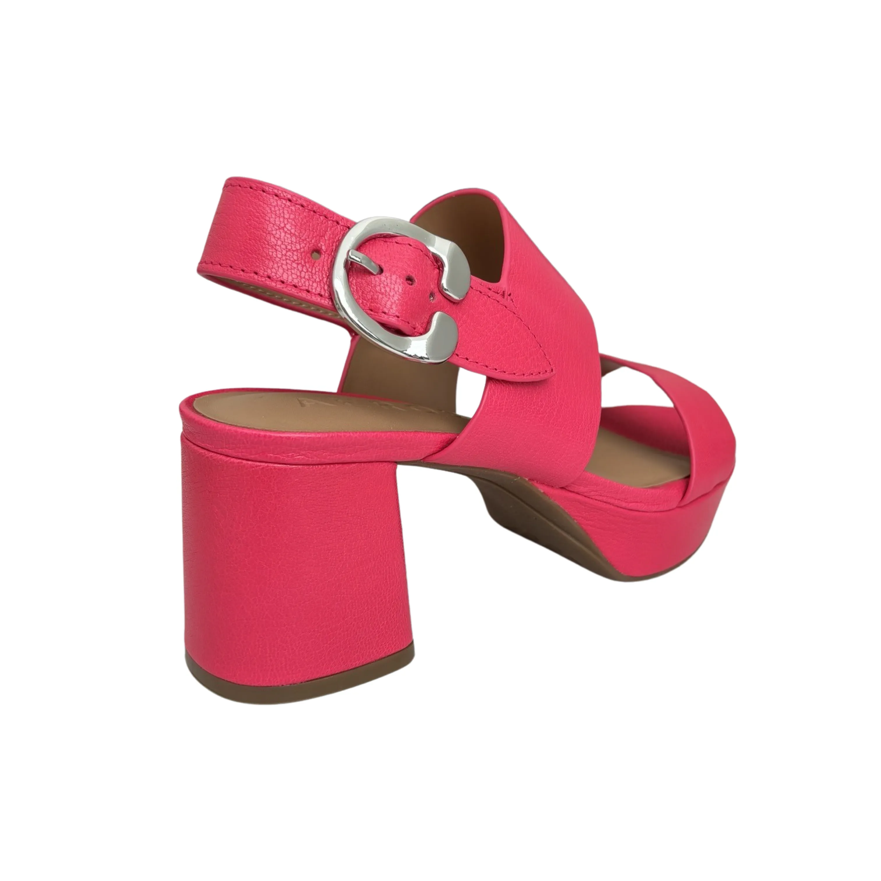 Camera Pink Leather Sandal