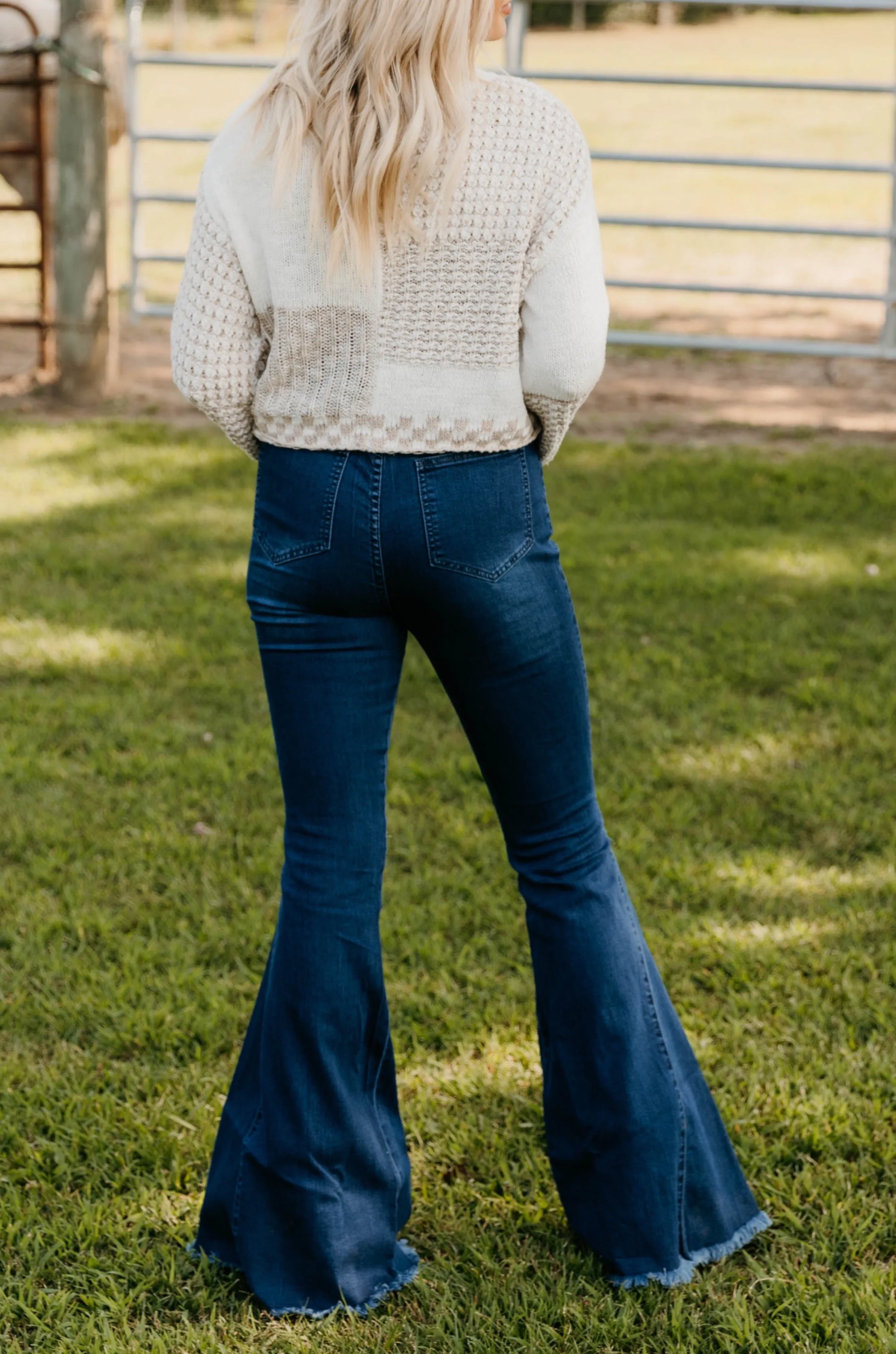 Cassidy Distressed Bell Bottom Jeans