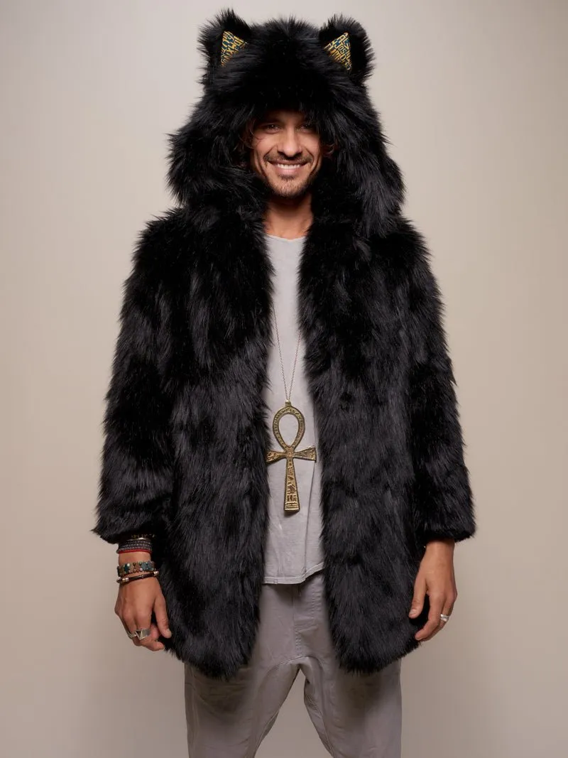 Collector Edition Black Wolf Faux Fur Coat