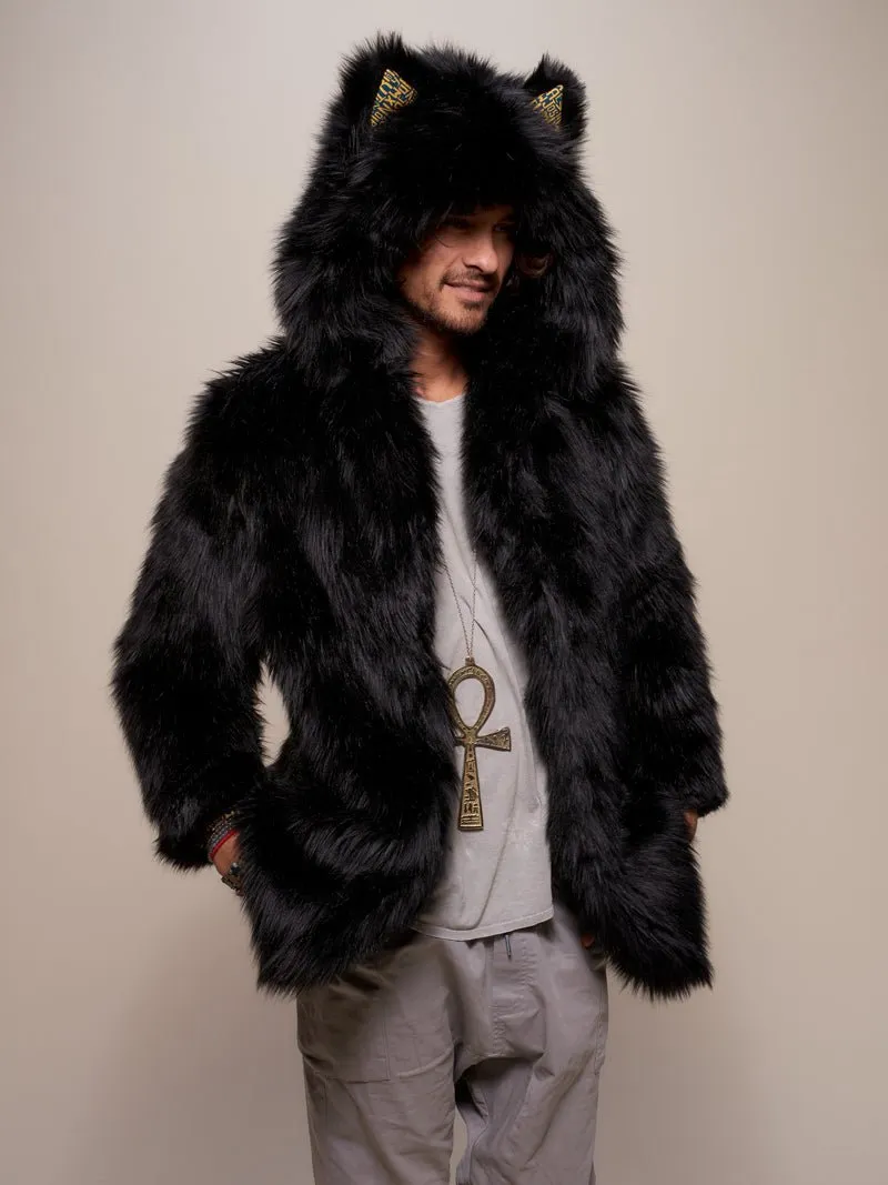 Collector Edition Black Wolf Faux Fur Coat