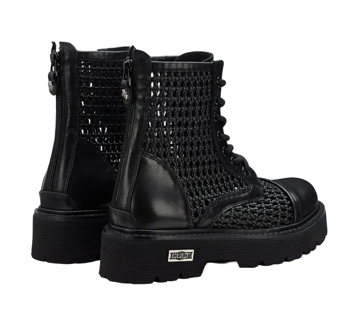 Cult women's combat boots Slash 4218 Mid black