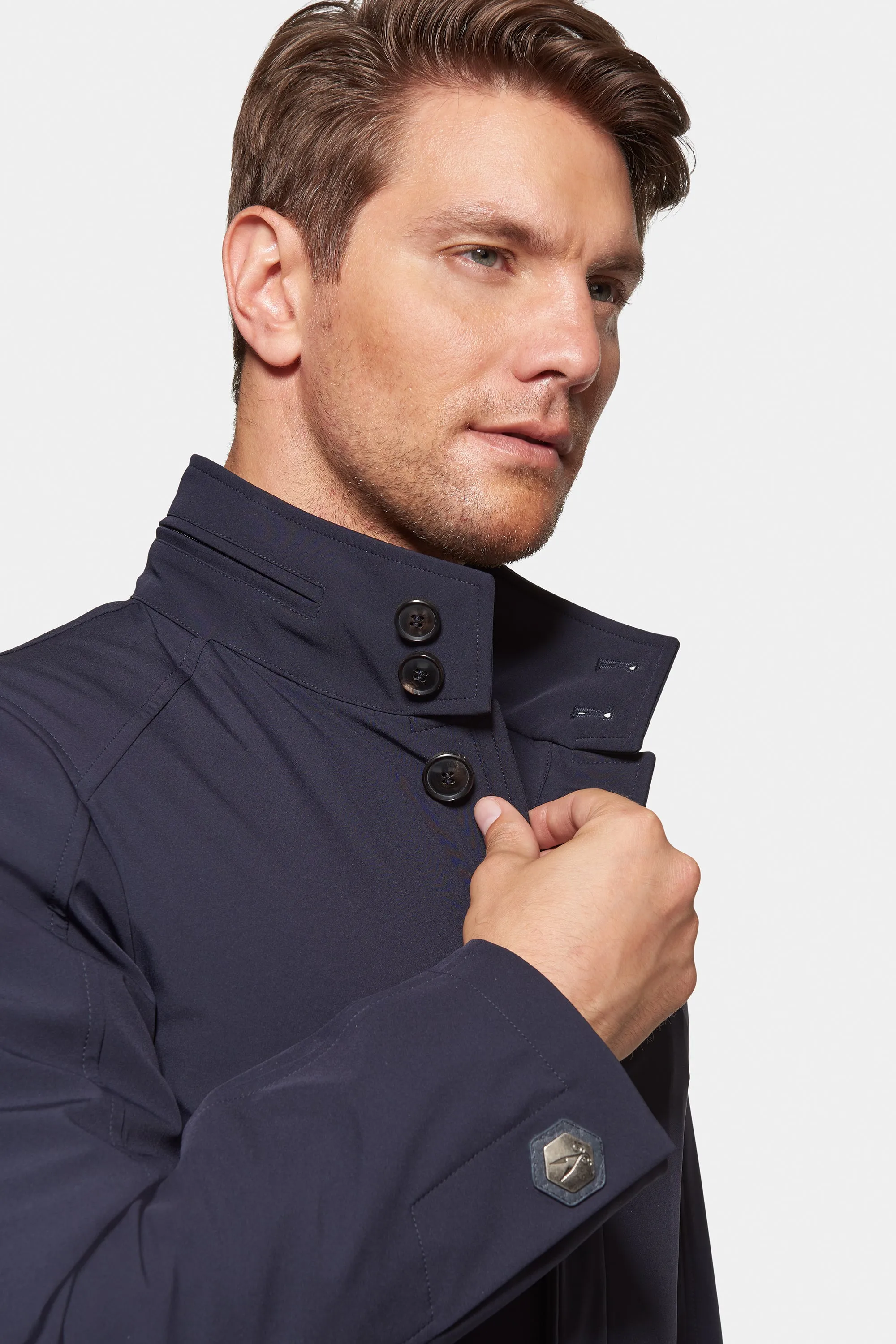 Down Lined Traveler Coat, Navy