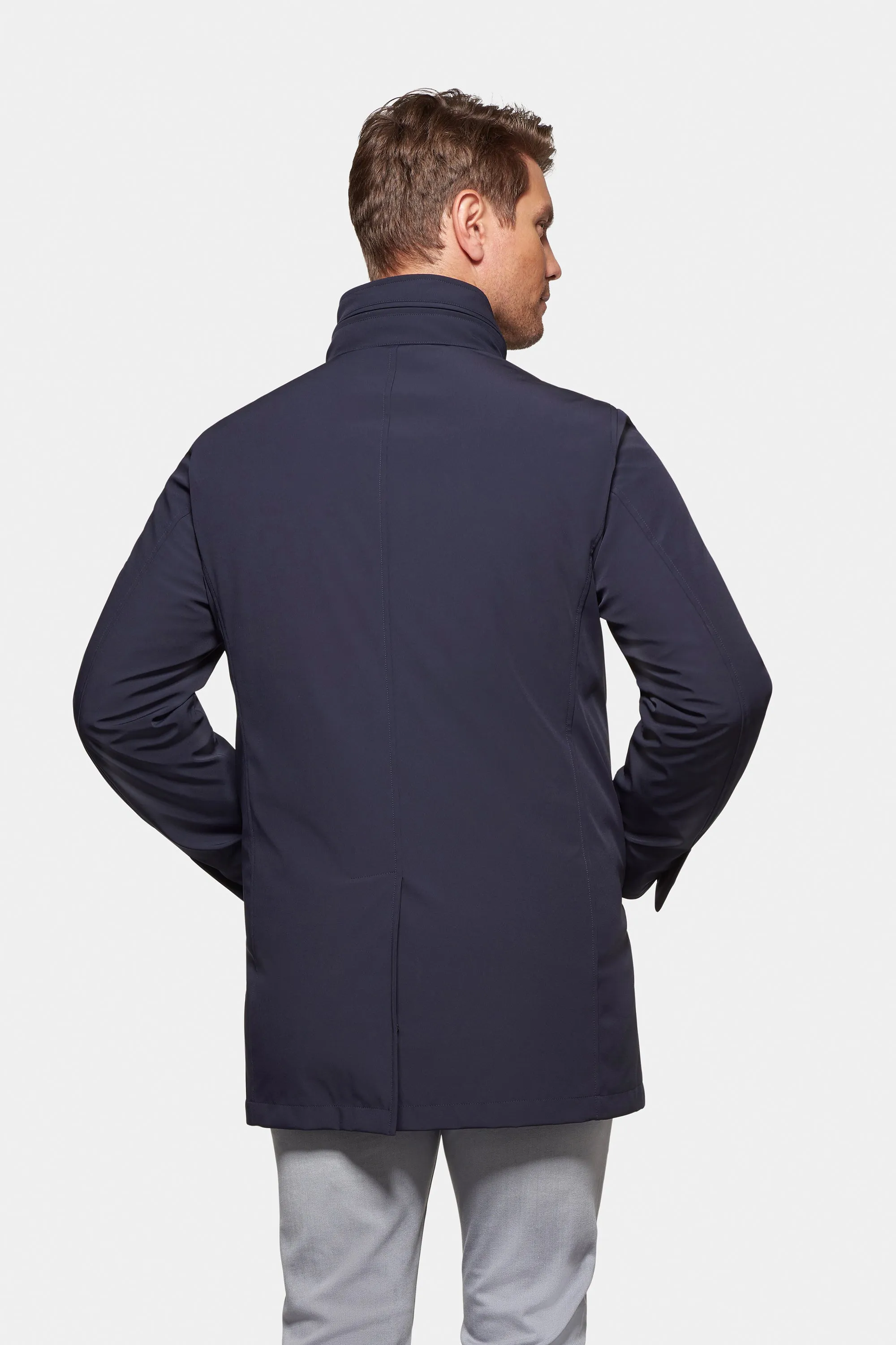 Down Lined Traveler Coat, Navy