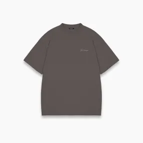 DROP SHOULDER TEE - SHADOW GRAY