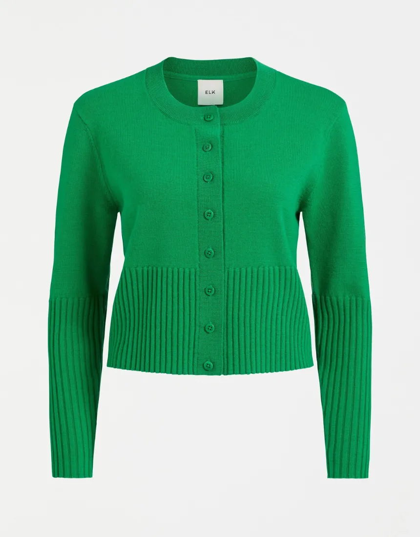 Elk - Finby Cardigan Spring Green