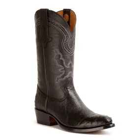 Gavel Men's Hidalgo 4 Piece Ostrich Boots - Black