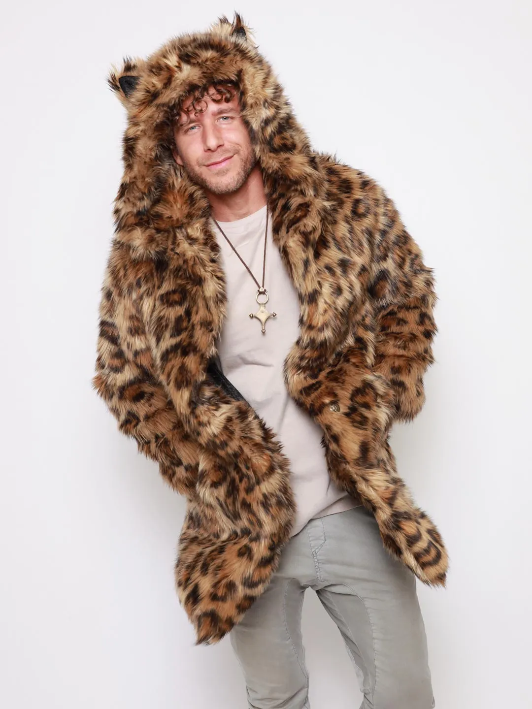 Javan Leopard Classic Faux Fur Coat *Almost Purfect*  | Men's