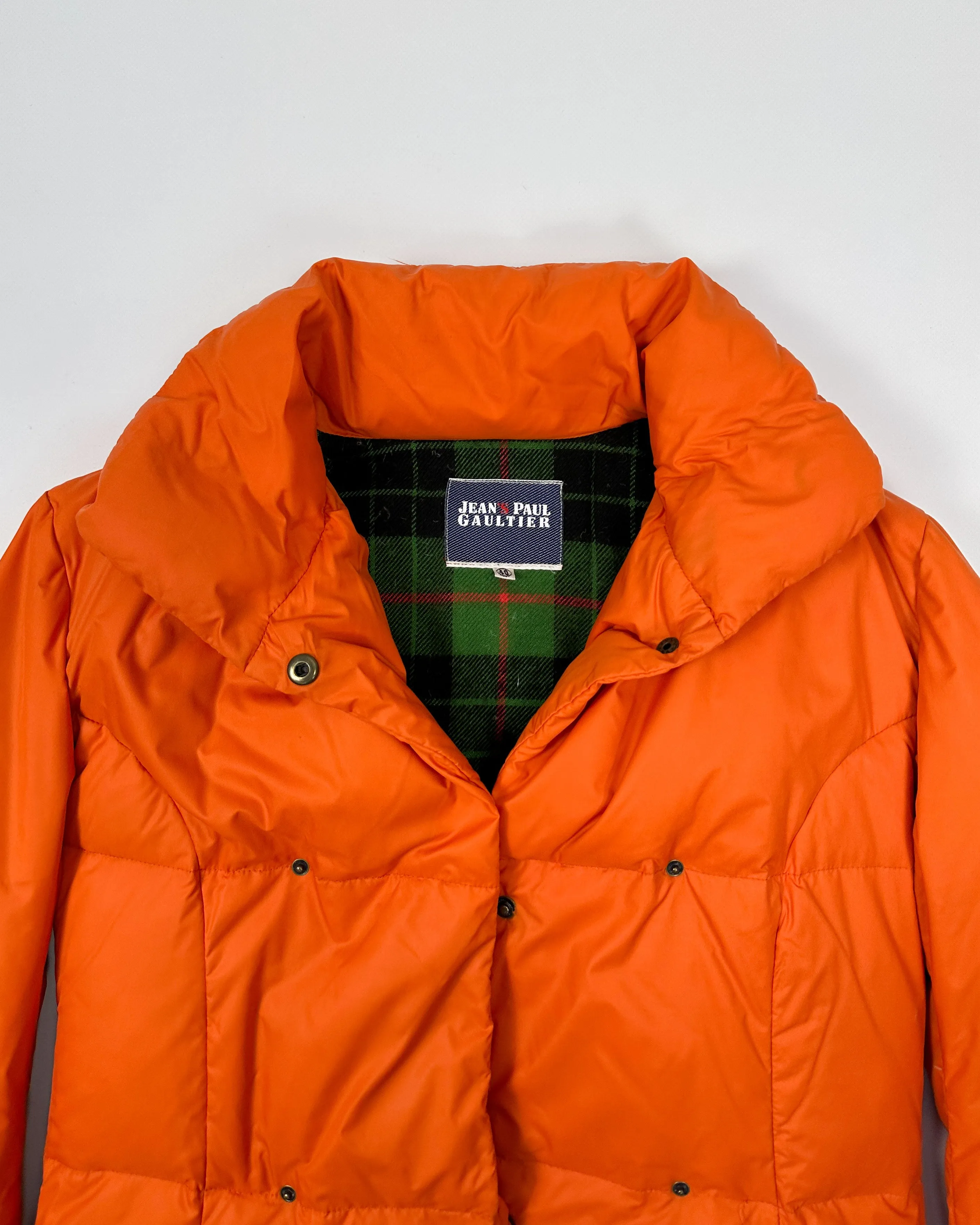 Jean Paul Gaultier Orange Long Padded Jacket 1990's