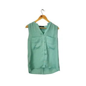 Mango Turqoise Sleeveless Shirt | Pre Loved |