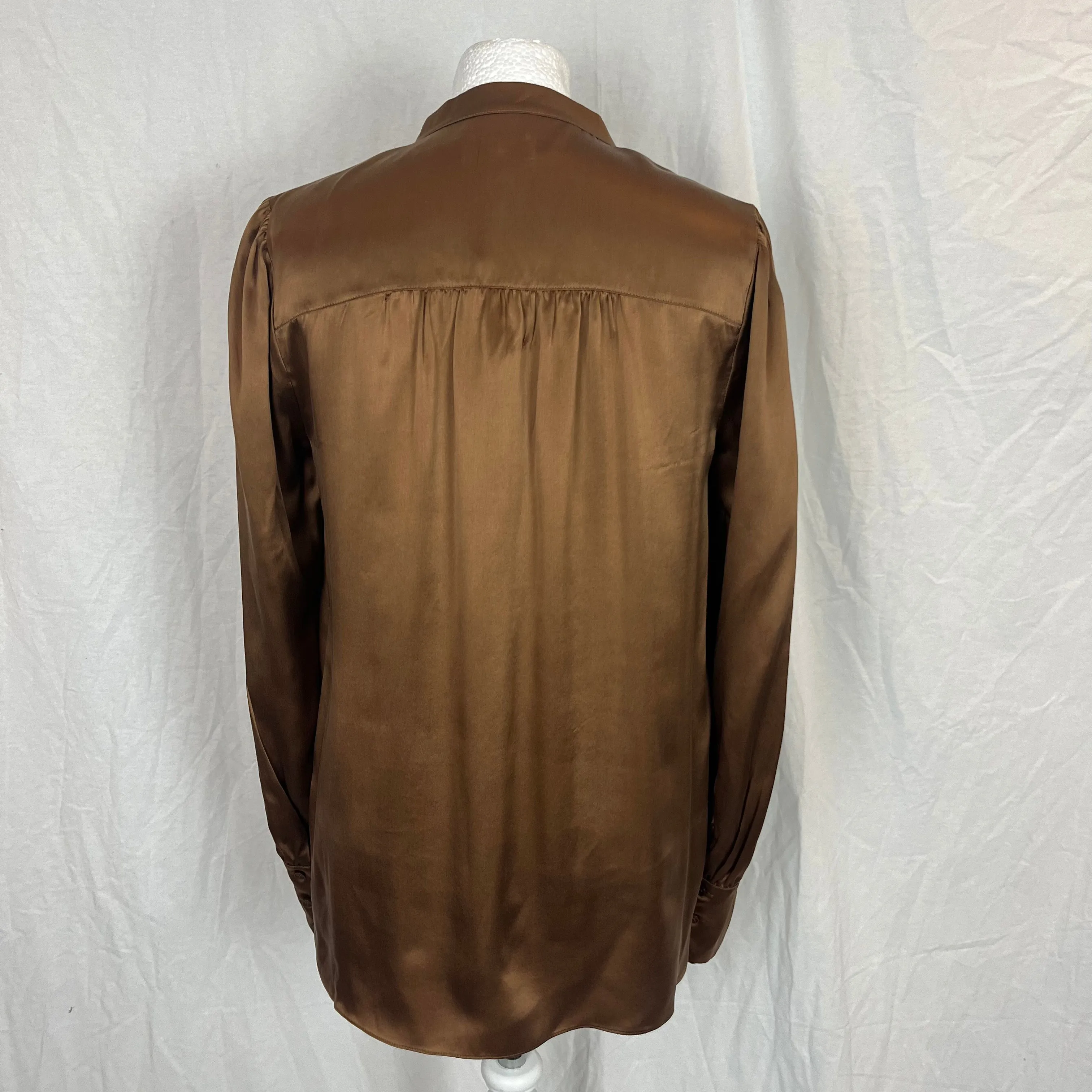 Me&Em Brand New Caramel Silk Satin Blouse S