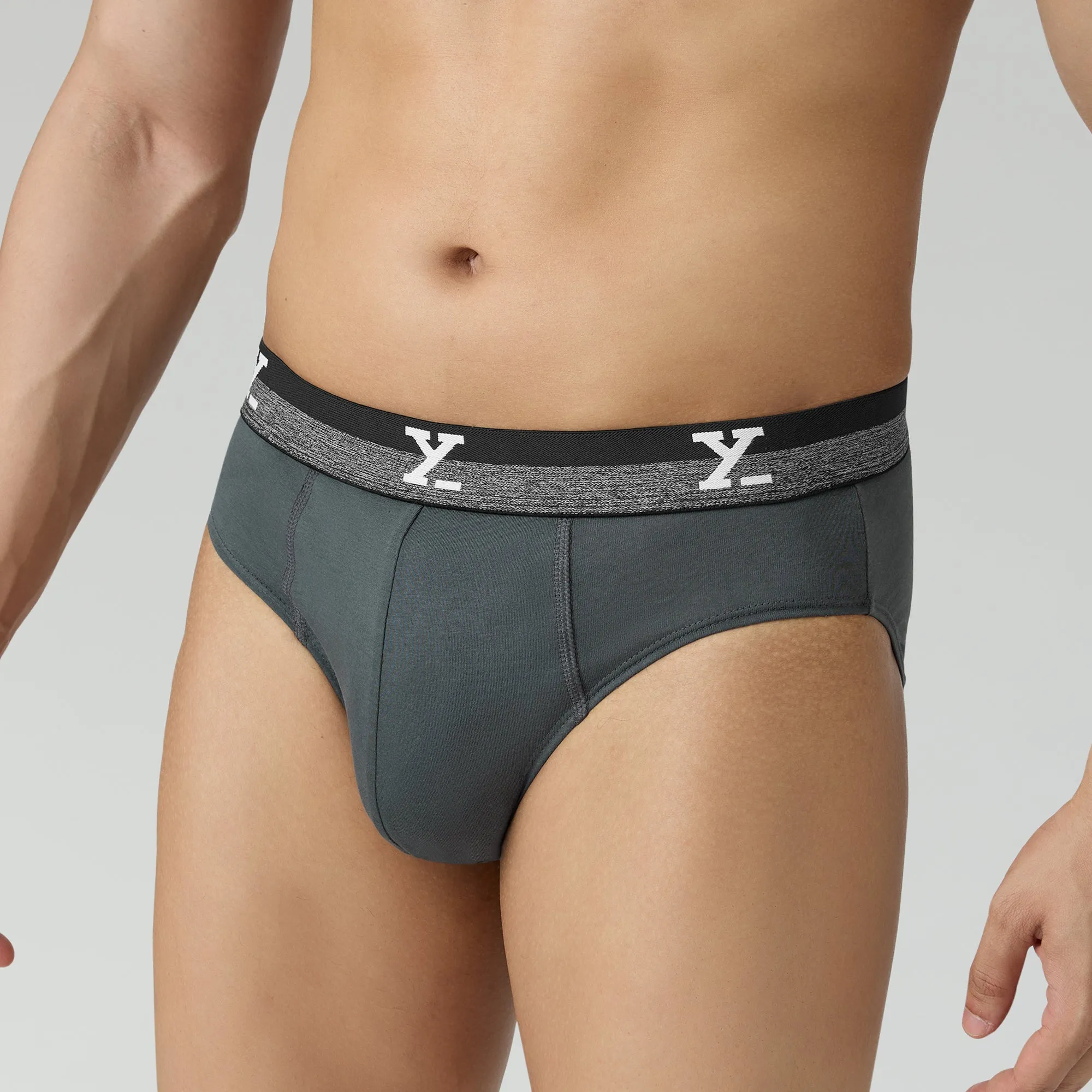 Nova Cotton Briefs Anchor Grey