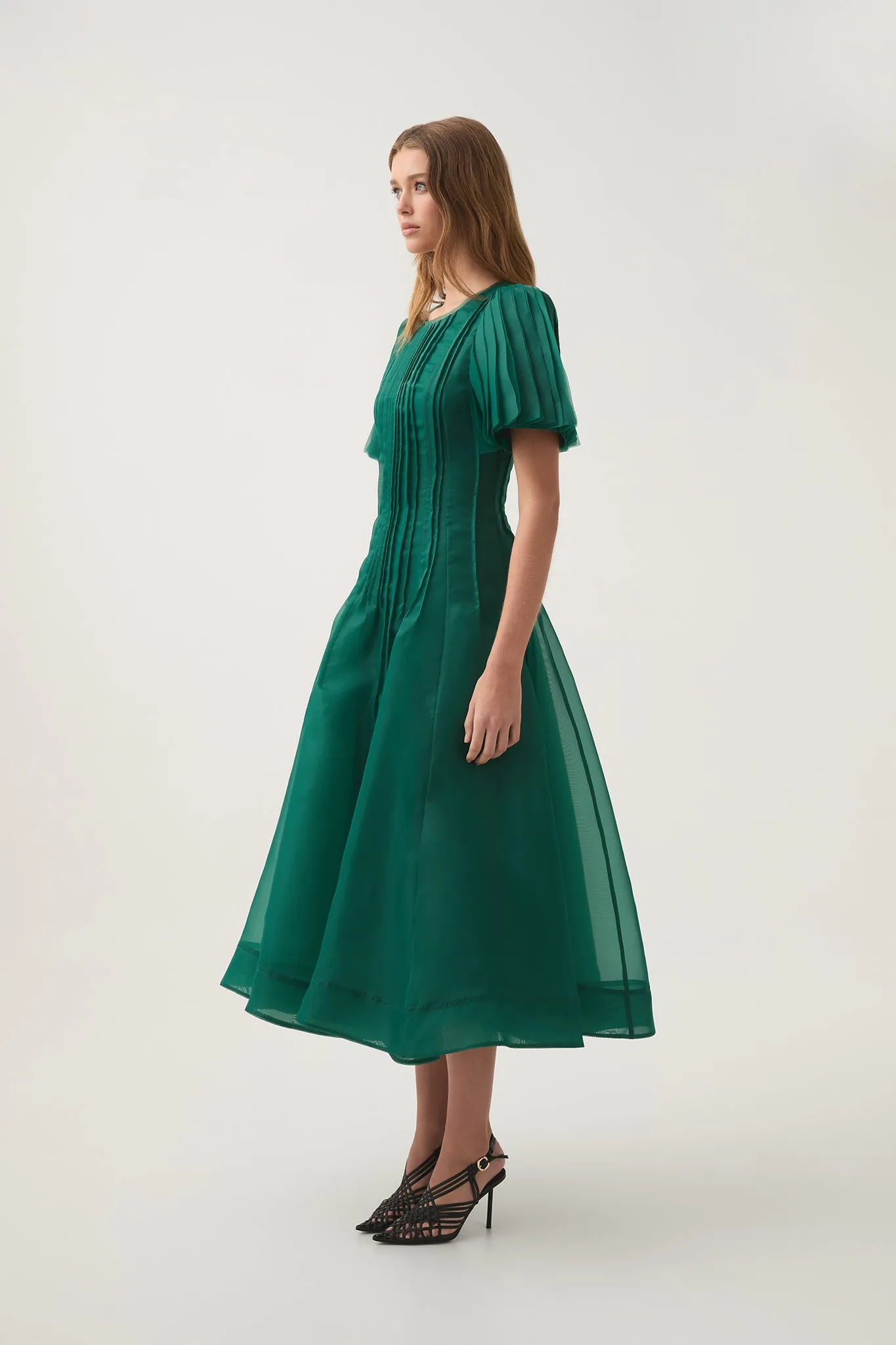 Nova Pleated Midi Dress