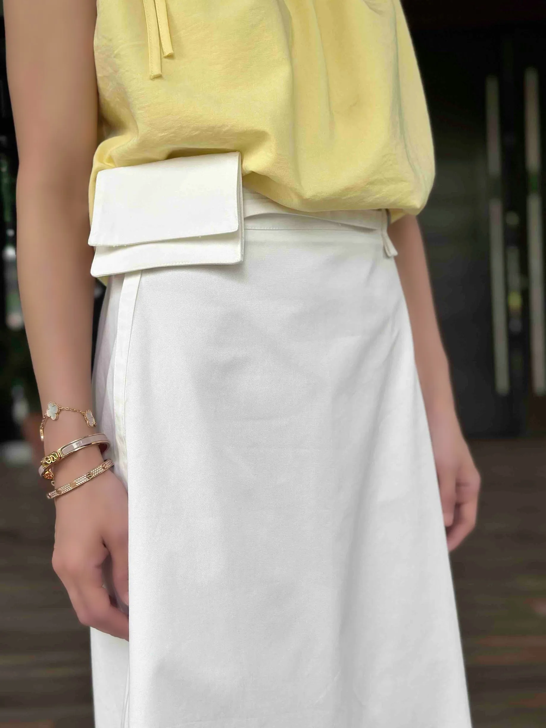 Nova Skirt w/ Belt Bag in White