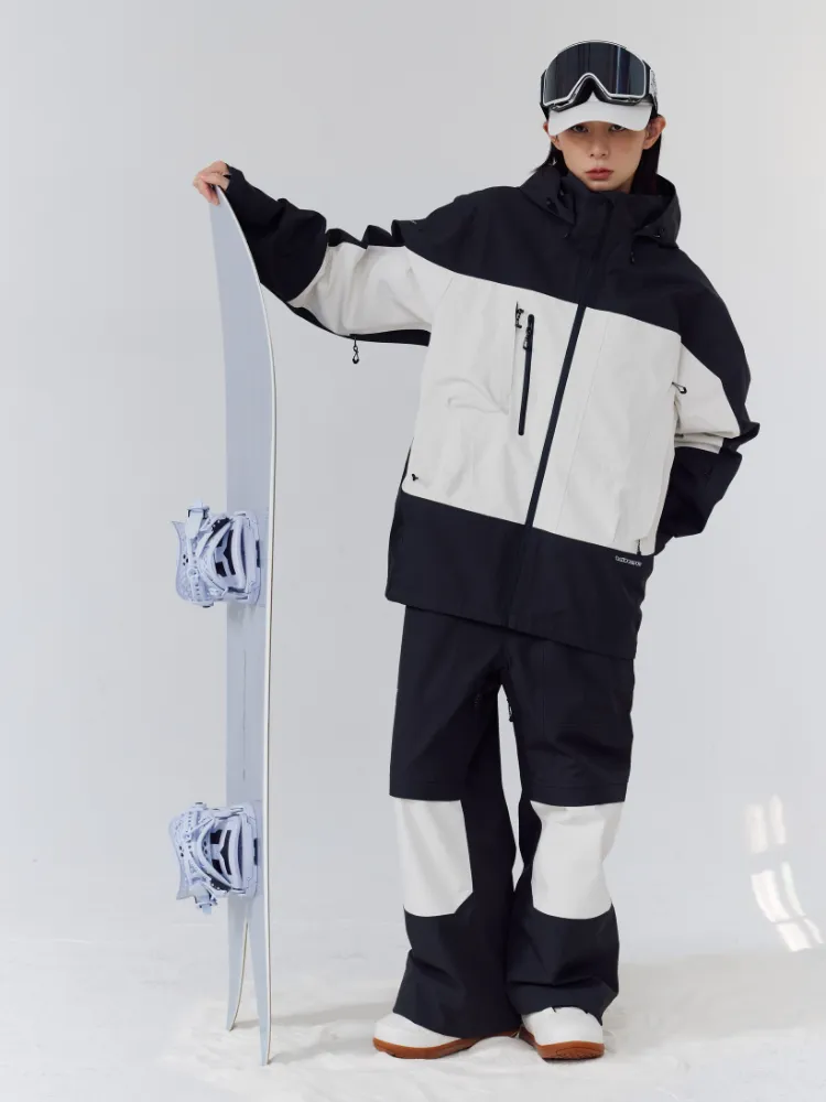 Optimized Title: Unisex Randompow 3L Panda Colorblock Waterproof Snow Jacket - Stylish Winter Outerwear