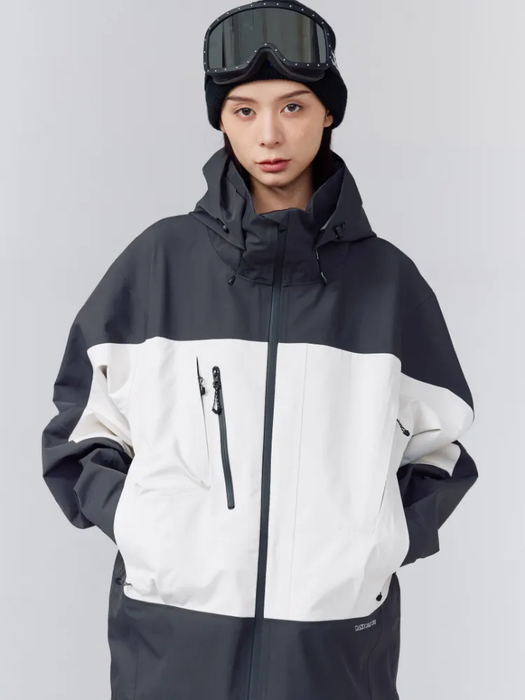 Optimized Title: Unisex Randompow 3L Panda Colorblock Waterproof Snow Jacket - Stylish Winter Outerwear