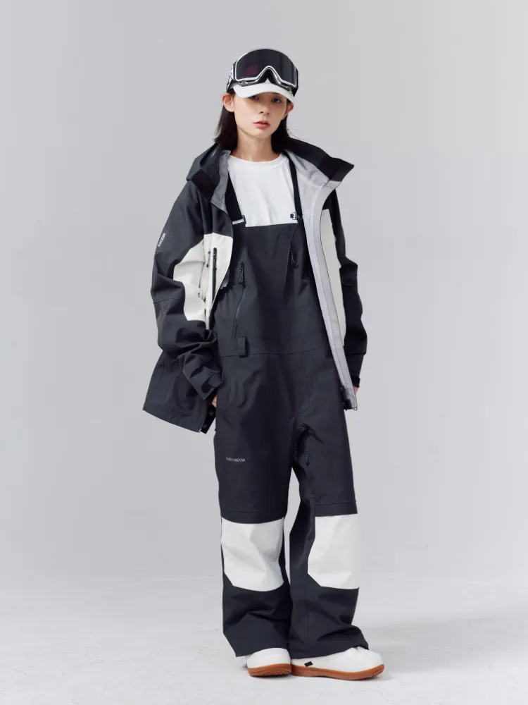 Optimized Title: Unisex Randompow 3L Panda Colorblock Waterproof Snow Jacket - Stylish Winter Outerwear