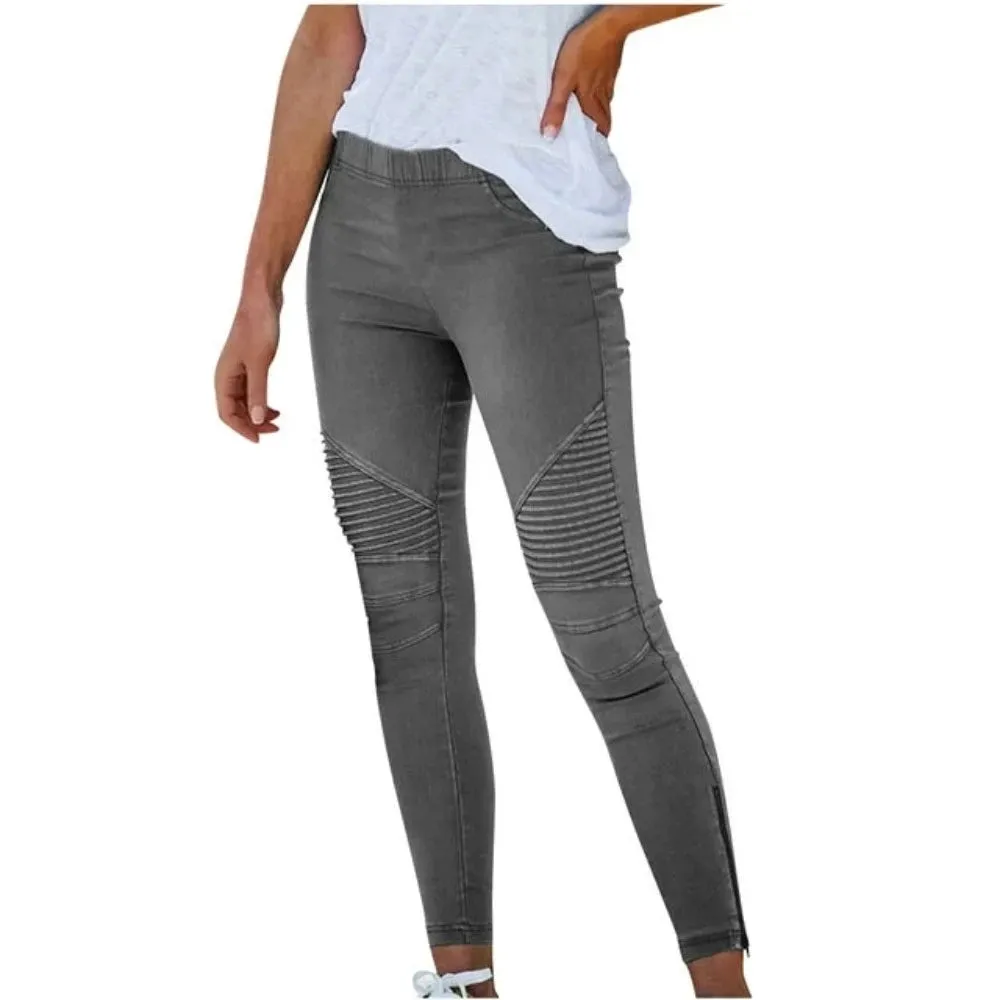 Slim Fitness Leggings Elastic Seamless Jeans