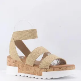 Strappy Beige Platform Sandal