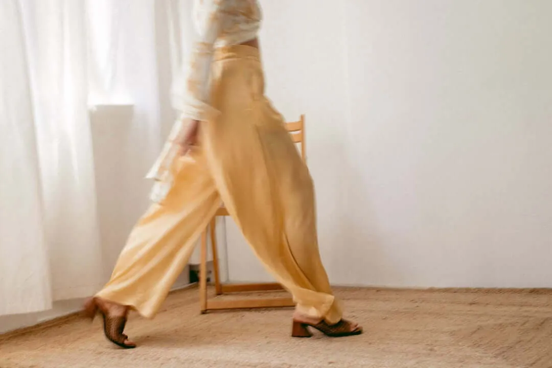 WIDE TROUSERS | VANILLA GOLD