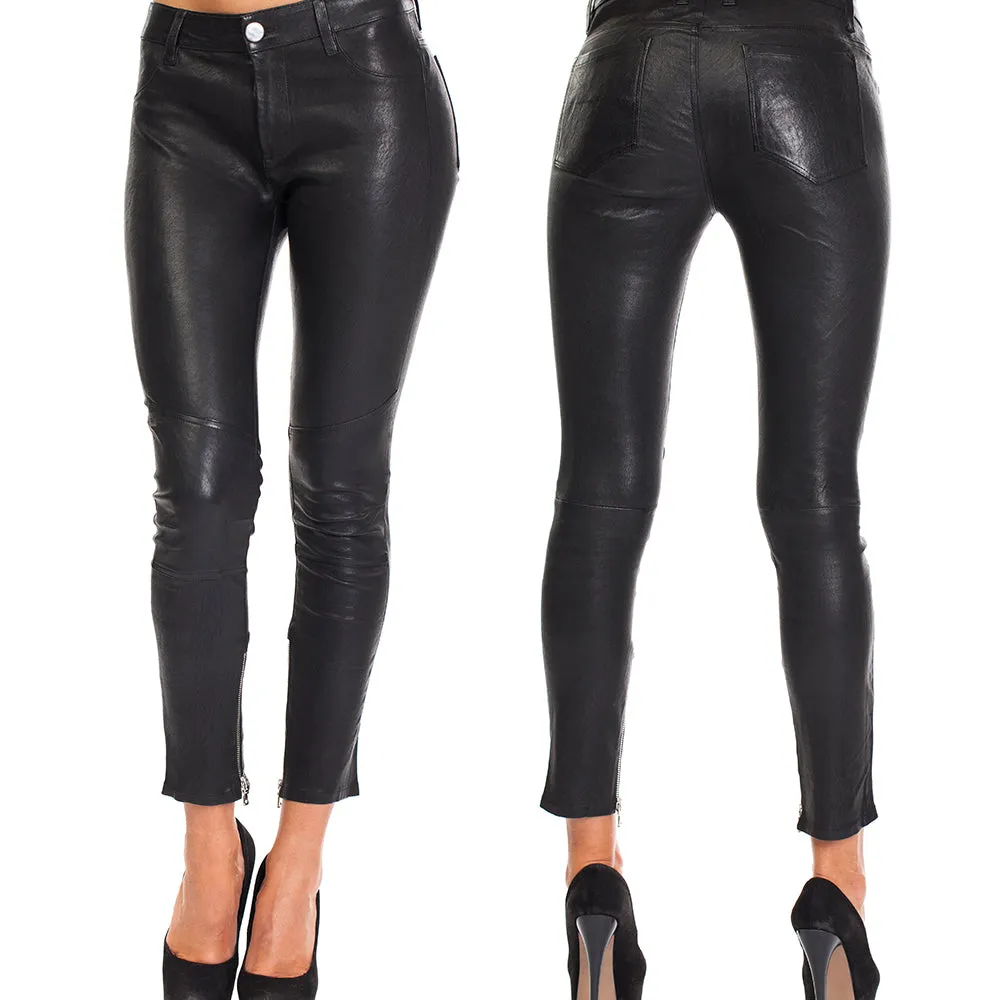 Women's Leather Jeans - Philippa